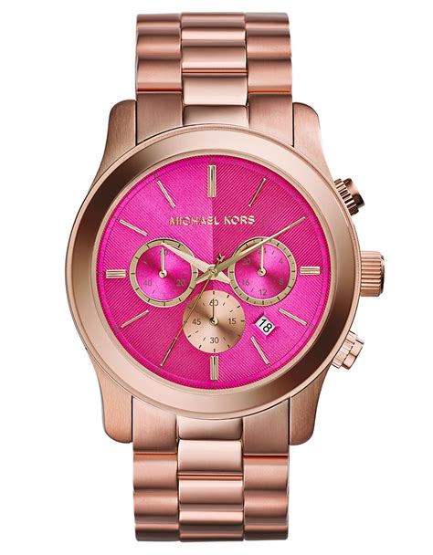 michael kors uhr pink|michael kors runway pink.